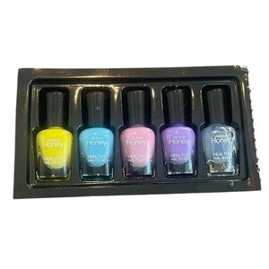 Abitzon Honey Water Based Nail Polish No Alcohol Set NEW Set of 5
